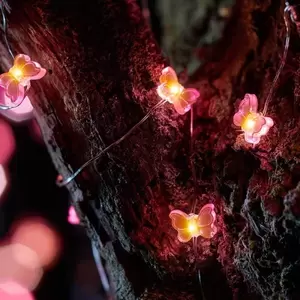 30 Butterfly Firefly Solar String Lights - image 1