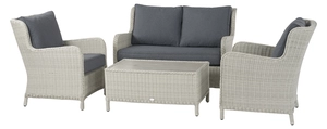 Chedworth 2 Seat Sofa with 2 Sofa Chairs & Coffee Table with Ceramic Top - Dove Grey - image 1