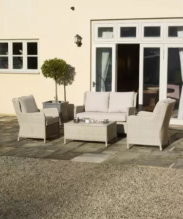 Chedworth 2 Seat Sofa with 2 Sofa Chairs & Coffee Table with Ceramic Top - Sandstone - image 2