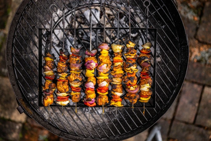 Kadai BBQ Skewers with Rack - image 3